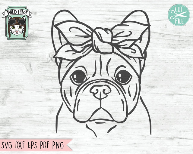 French SVG File, Dog Bandana SVG, French Bulldog Bandana Cut File, French Bandana SVG, Dog Cut File Dog SVG File, Frenchie Cut File SVG Wild Pilot 