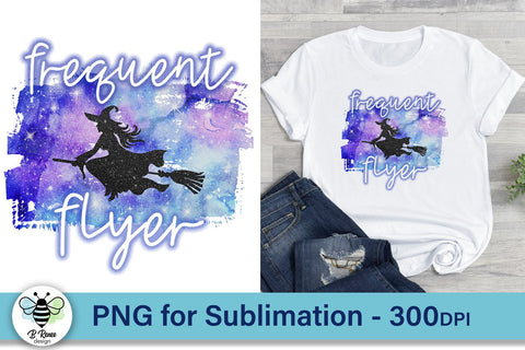Frequent Flyer PNG | Funny Halloween Sublimation Design SVG B Renee Design 