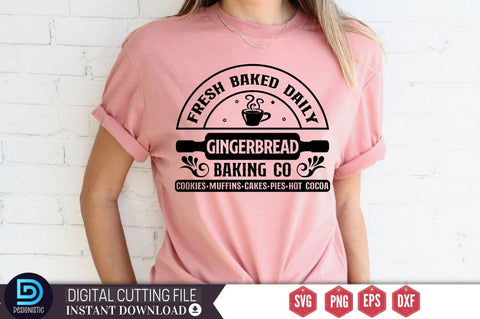 Fresh baked daily gingerbread baking co cookies muffins cakes pies hot cocoa SVG SVG DESIGNISTIC 