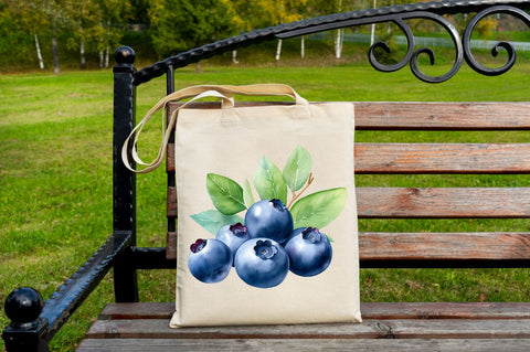 Fresh Blueberries Watercolor Clipart Sublimation Regulrcrative 