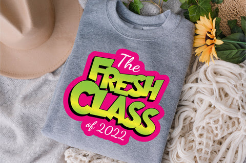 fresh class of 2022, neon colors, fresh class, 2022,graduation, grad, fresh prince style, graffiti, png, svg, greymoonstudio SVG Fauz 