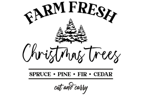 Fresh Cut Christmas Trees SVG | Christmas SVG SVG B Renee Design 
