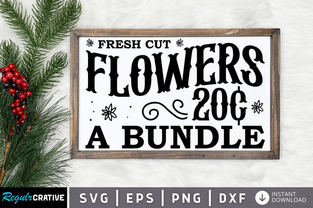 Fresh cut flowers 20c SVG Design SVG Regulrcrative 