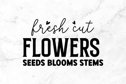 Fresh cut flowers seeds blooms stems SVG SVG Regulrcrative 