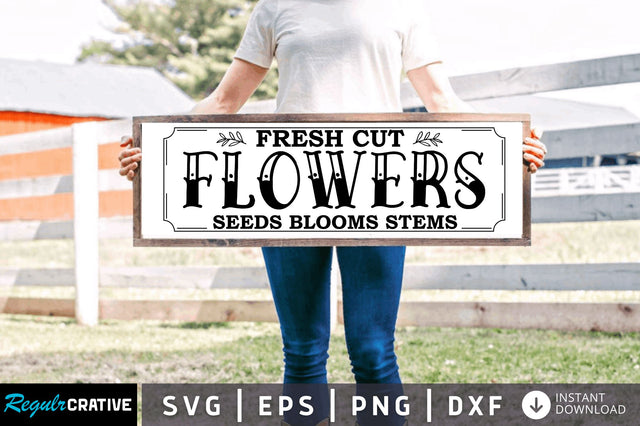 Fresh cut flowers seeds blooms SVG SVG Regulrcrative 