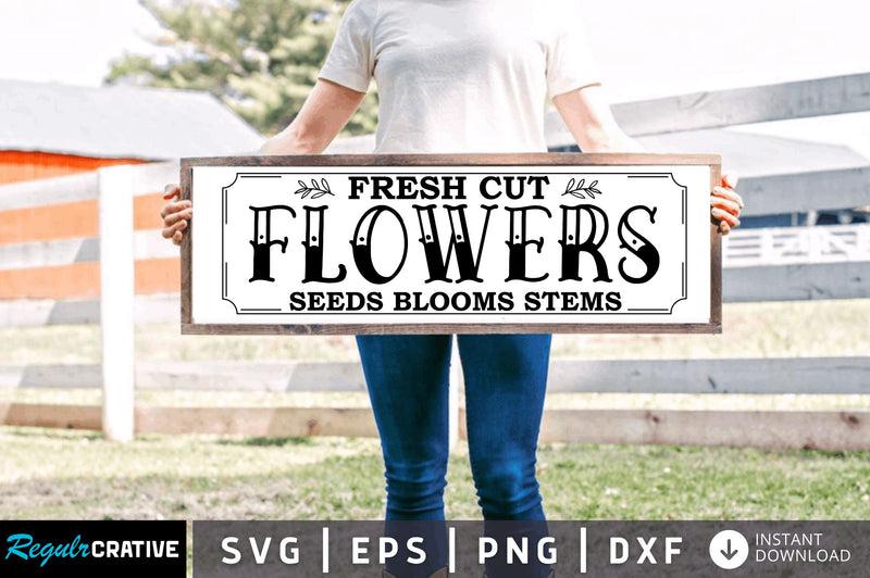 Fresh cut flowers seeds blooms SVG SVG Regulrcrative 