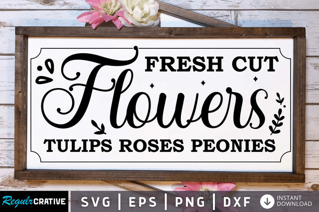 Fresh cut flowers tulips SVG Design SVG Regulrcrative 