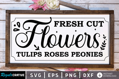 Fresh cut flowers tulips SVG Design SVG Regulrcrative 