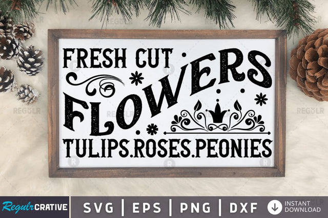 Fresh cut flowers tulips.roses.peonies SVG SVG Regulrcrative 