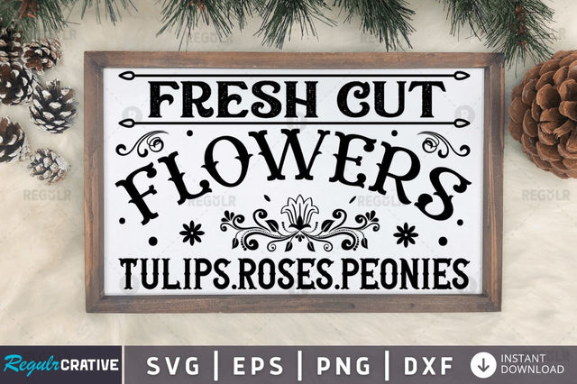 Fresh cut flowers tulips.roses.peonies SVG SVG Regulrcrative 