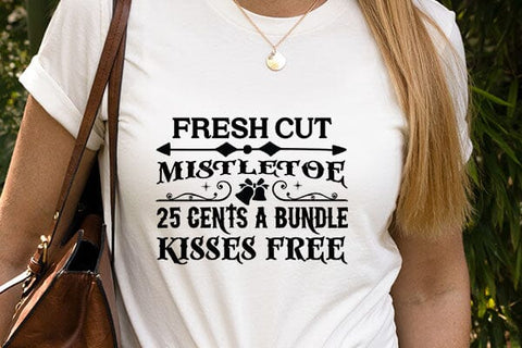Fresh Cut Mistletoe25 Cents A Bundle Kisses Free SVG Angelina750 