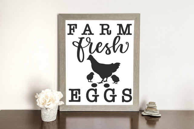 Fresh Eggs | Kitchen Farmhouse Sign SVG Cut File SVG dapiyupi store 