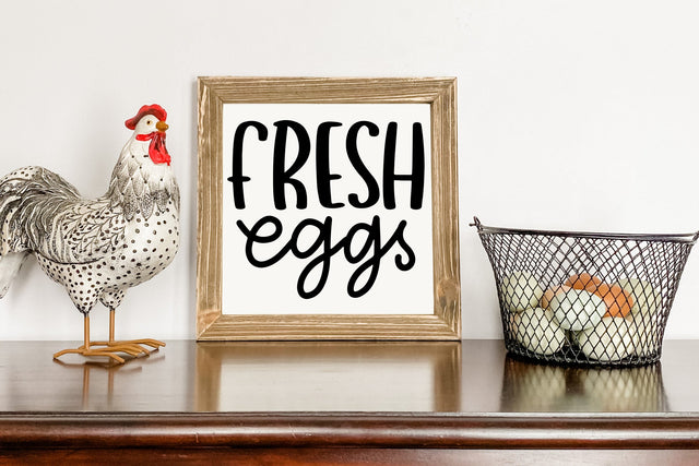 Fresh Eggs | Kitchen Sign SVG Cut File SVG dapiyupi store 