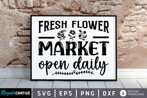 Fresh flower market open daily SVG SVG Regulrcrative 