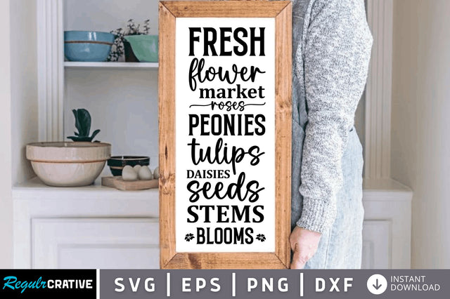 Fresh flower market roses peonies tulips daisies seeds stems blooms SVG SVG Regulrcrative 