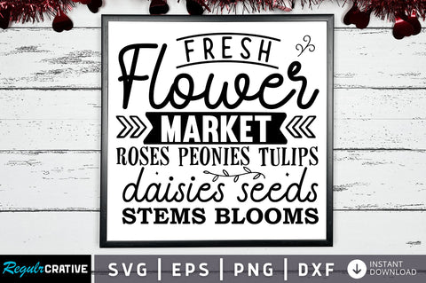 Fresh flower market SVg Design SVG Regulrcrative 