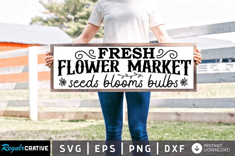 Fresh Flower market SVG Design SVG Regulrcrative 