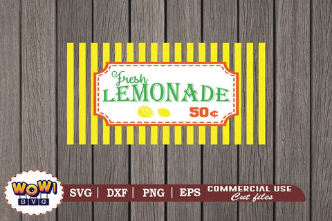 Fresh lemonade 50C svg, Summer svg, Beach svg, Png, Dxf SVG Wowsvgstudio 