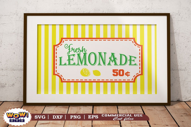 Fresh lemonade 50C svg, Summer svg, Beach svg, Png, Dxf SVG Wowsvgstudio 