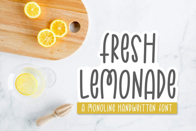 Fresh Lemonade | Monoline Font Font Jimtype Studio 