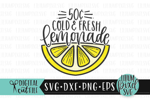 Fresh Lemonade Round Frame Sign - Summer SVG SVG Lilium Pixel SVG 