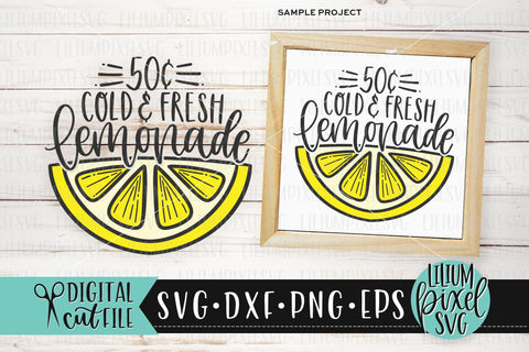 Fresh Lemonade Round Frame Sign - Summer SVG SVG Lilium Pixel SVG 