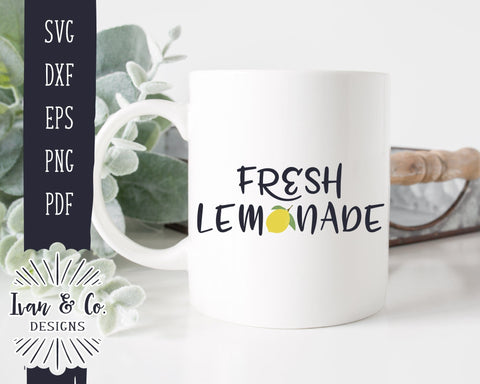 Fresh Lemonade SVG Files | Lemon | Summer | Drinking | Farmhouse SVG (996150105) SVG Ivan & Co. Designs 
