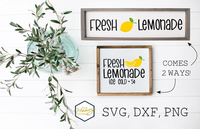 Fresh Lemonade SVG PNG DXF Lemon Summer Hand Lettered SVG The Honey Company 