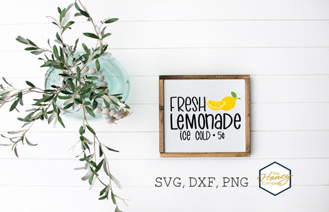 Fresh Lemonade SVG PNG DXF Lemon Summer Hand Lettered SVG The Honey Company 