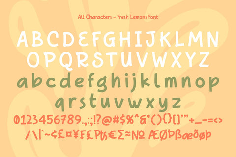 Fresh Lemons Font yumnatype 