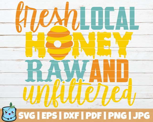 Fresh Local Honey Raw And Unfiltered SVG MintyMarshmallows 