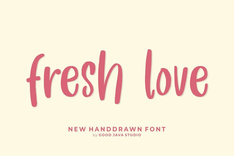 Fresh Love – Handwritten Font Font Good Java 