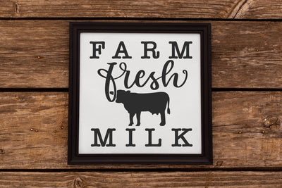 Fresh Milk | Kitchen Farmhouse Sign SVG Cut File SVG dapiyupi store 