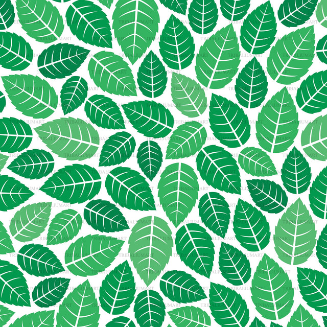 Fresh mint leaf pattern SVG TribaliumArtSF 