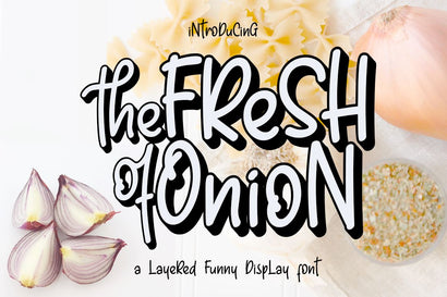Fresh Onion // Layered Funny Display Font Font Haksen 