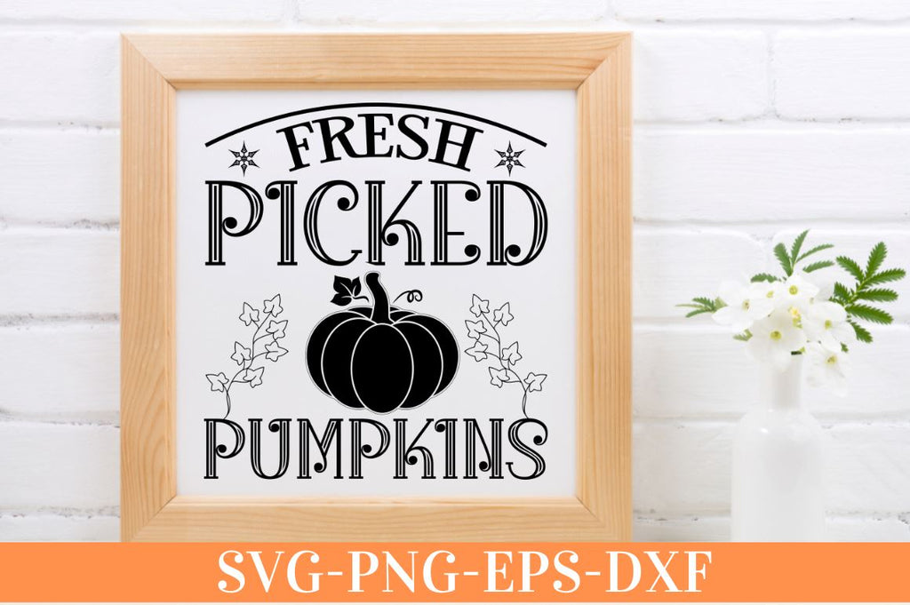 Fresh picked pumpkins SVG - So Fontsy
