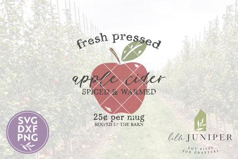 Fresh Pressed Apple Cider | Fall Sign SVG | Apple SVG SVG LilleJuniper 