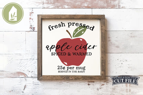 Fresh Pressed Apple Cider | Fall Sign SVG | Apple SVG SVG LilleJuniper 
