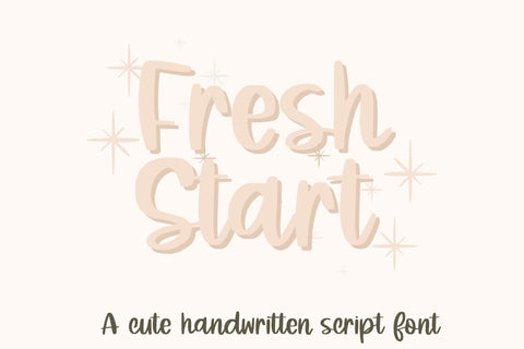 Fresh Start, Cute Handwritten Font Font Designing Digitals 