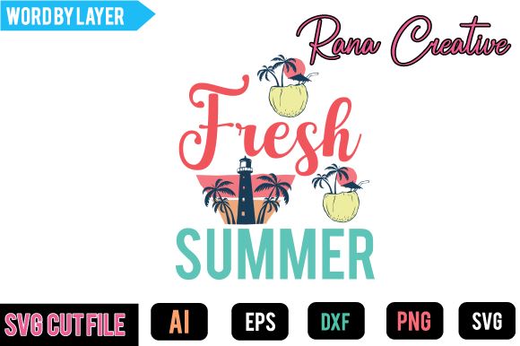 Fresh Summer SVG Cut File SVG BlackCatsMedia 