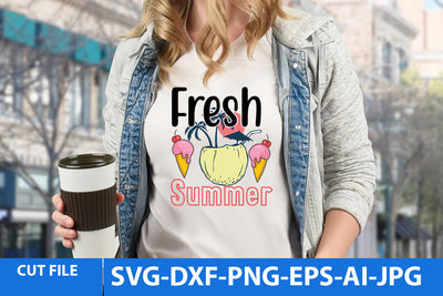 Fresh Summer SVG Cut File,Fresh Summer SVG Design SVG BlackCatsMedia 