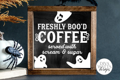 Freshly Boo'd Coffee SVG | Halloween Ghost SVG SVG Diva Watts Designs 