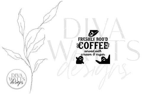 Freshly Boo'd Coffee SVG | Halloween Ghost SVG SVG Diva Watts Designs 