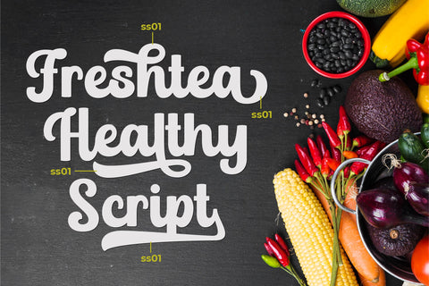 Freshtea Healthy - Charming and Elegant Font ahweproject 
