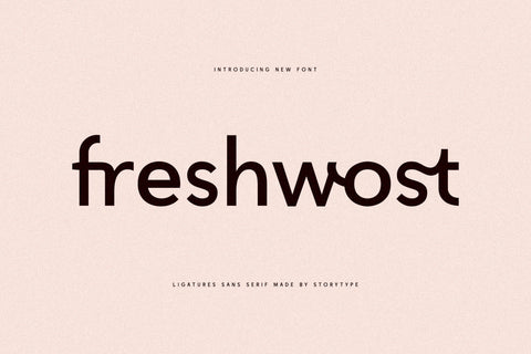 freshwost Typeface Font Storytype Studio 