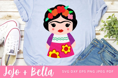 Frida Kahlo SVG - Baby Frida Kahlo Svg- Baby Frida SVG - Frieda Kahlo Svg - Frida Kahlo Svg Cut Files For Cricut, Silhouette, Sublimation SVG Jojo&Bella 