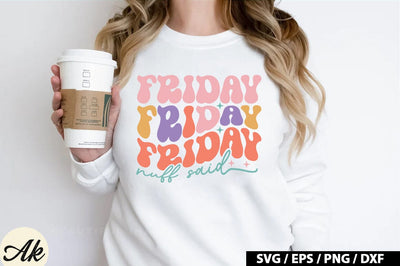 Friday nuff said Retro SVG SVG akazaddesign 