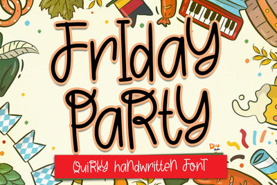 Friday Party Font Dm Letter Studio 