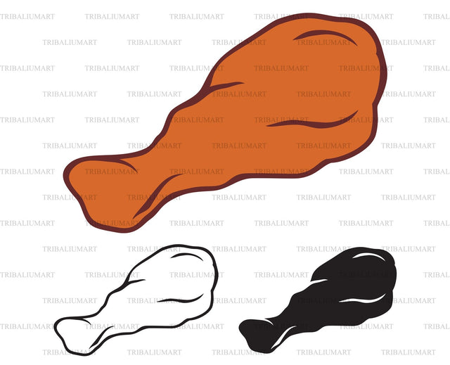 Fried chicken legs SVG TribaliumArtSF 