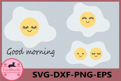 Fried eggs Face Svg SVG Lerastudio 